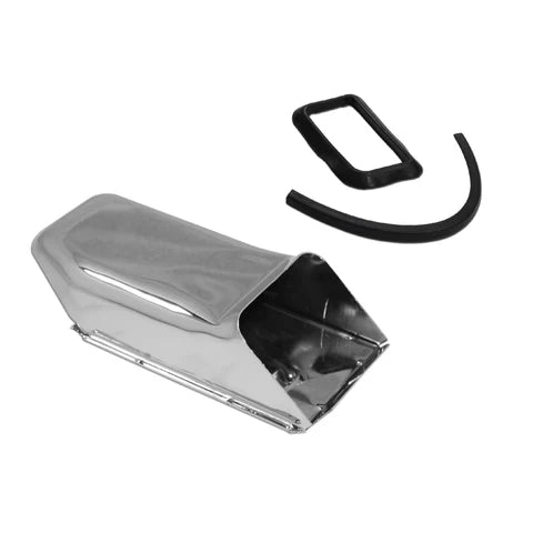 Chrome Lower Oil Cooler Doghouse Exhaust Tin