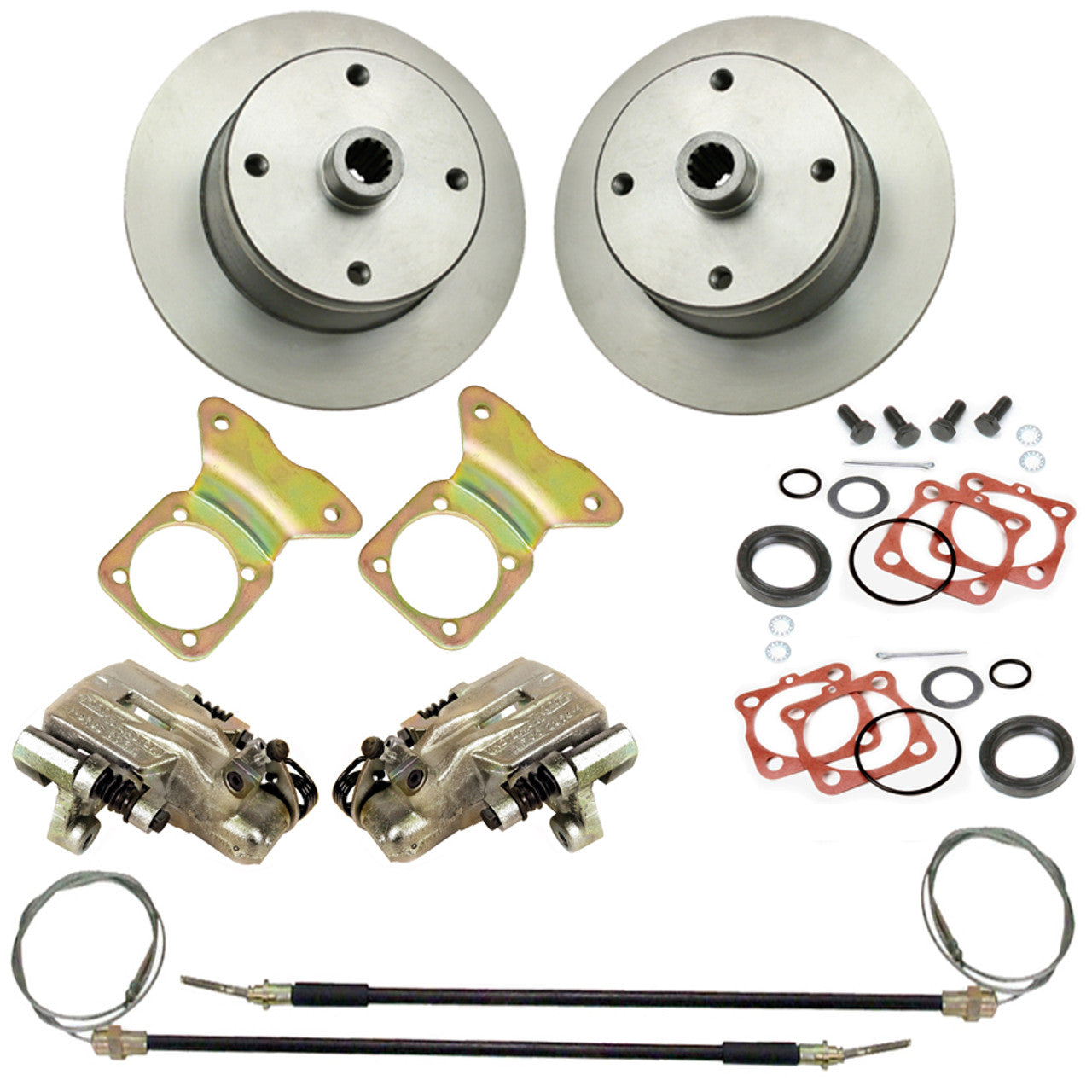 EMPI 22-2870 VW BUG REAR DISC BRAKE KIT 1968-1972, 4 LUG VW PATTERN