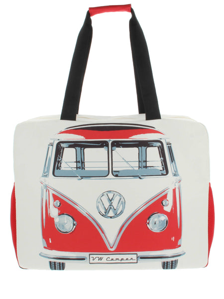 VW Bus Beach Shopper Travel Weekender Workout Yoga Bag - RD