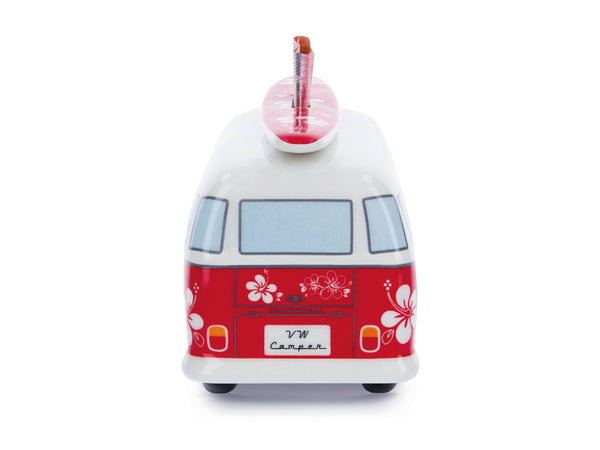 VW T1 Bus Money Bank with Surf Board (1:18) - Hibiskus/Red