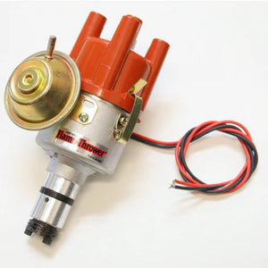 Pertronix Flame-Thrower CAST Distributor, w/Vacuum Adv and Ignitor II Electronic Ignition