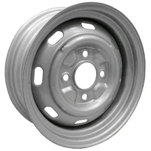 4 Lug Rim Silver with Slots 4/130 4.5" Wide Slotted