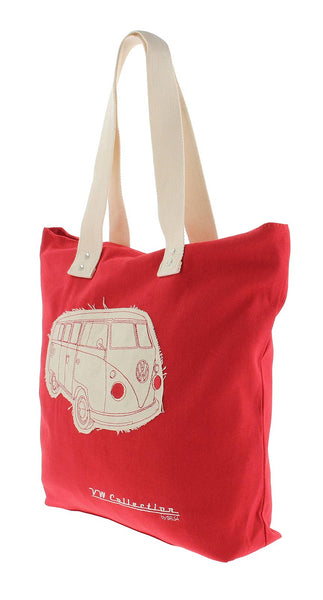 VW T1 Bus Canvas Shopper Bag - Red