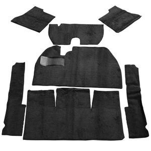 EMPI 3081 BLACK 7 PIECE CARPET KIT VW BUG / BEETLE 1958-1968, NO FOOT REST