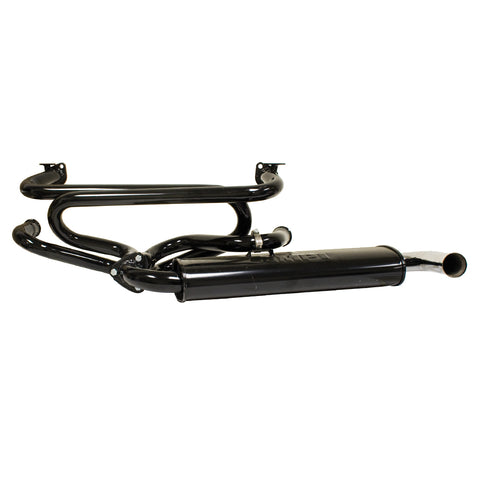 BLACK PREMIUM 1-3/8" SINGLE MUFFLER EXHAUST SYSTEM 1600CC VW BUG/GHIA