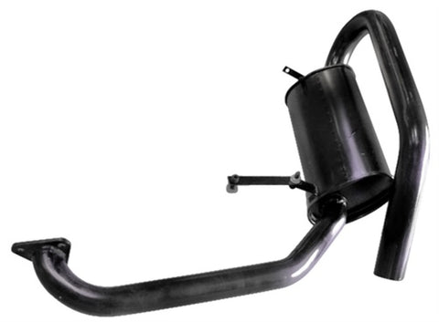 SINGLE HI-MOUNT MUFFLER, TYPE 1, BLACK, FOR EMPI #3682 HEADER