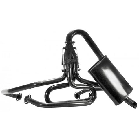 Bobcat Exhaust, 1-1/2" With Turbo Muffler, Raw black  00-3745-0