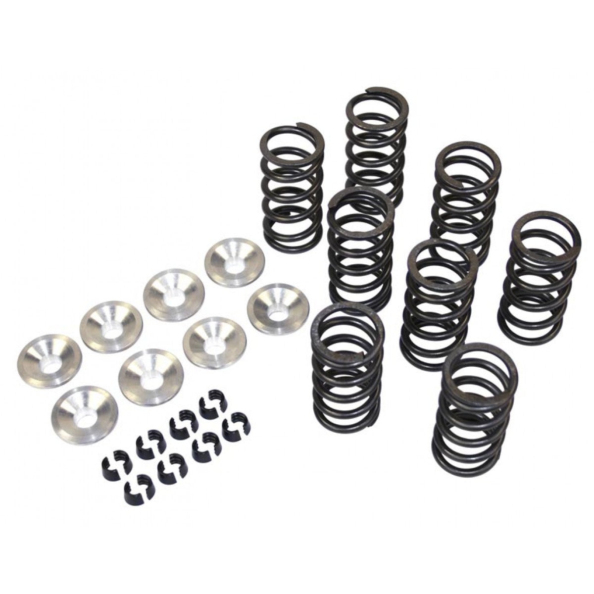 HI REV HD SINGLE VALVE SPRINGS, ALUMINUM RETAINERS, HD KEEPERS