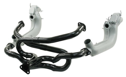 BLACK 1-5/8" MERGED RACING EXHAUST WITH STINGER, VW BUG SEDAN