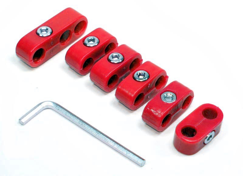 RED SPARK PLUG WIRE SEPARATORS