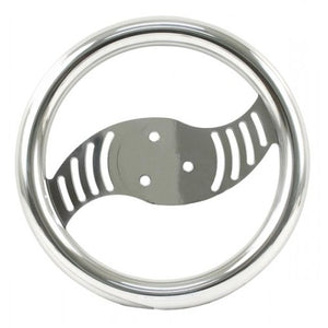 POLISHED ALUMINUM VORTEX STEERING WHEEL / EACH 10"