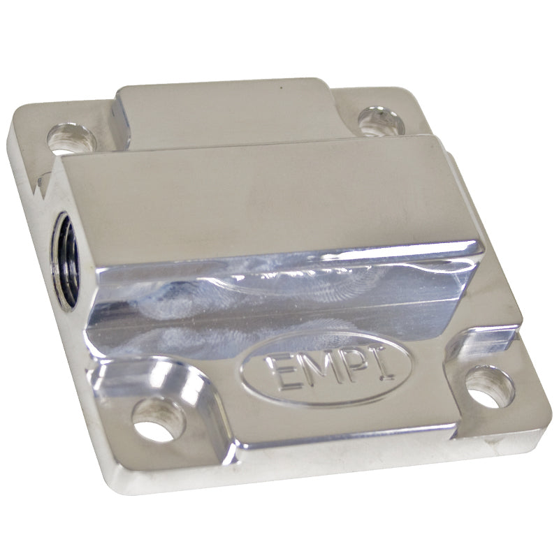 BILLET ALUMINUM OIL PUMP COVER WITH FULL FLOW FITTING & GASKET