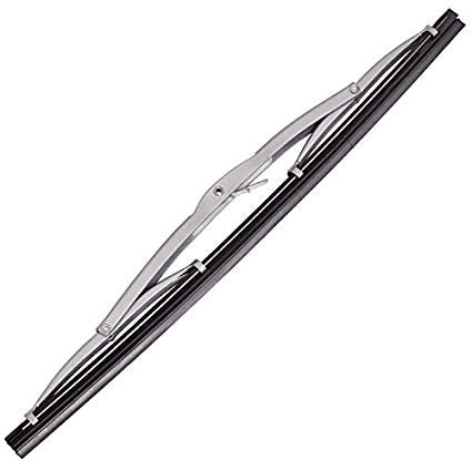 SILVER WIPER BLADE, FITS LEFT OR RIGHT SIDE VW BUG 1965-67, EACH