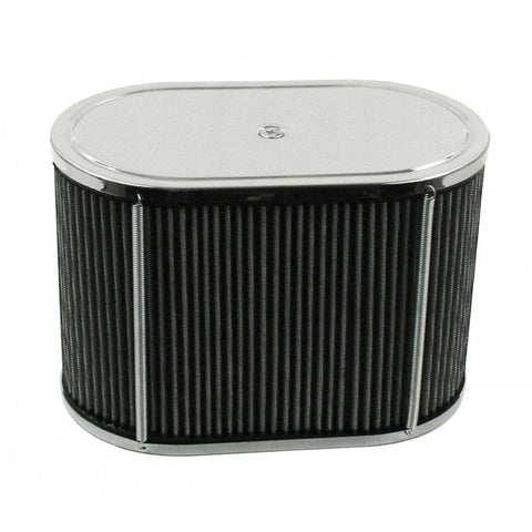 CHROME OVAL AIR CLEANER IDF WEBER/EMPI HPMX 5-1/2" X 9" X 6"