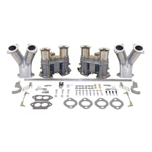 Empi 43-7328 Weber 48 IDA Dual Carburetor Kit, Type 1 Tall Manifolds W/Tayco Linkage