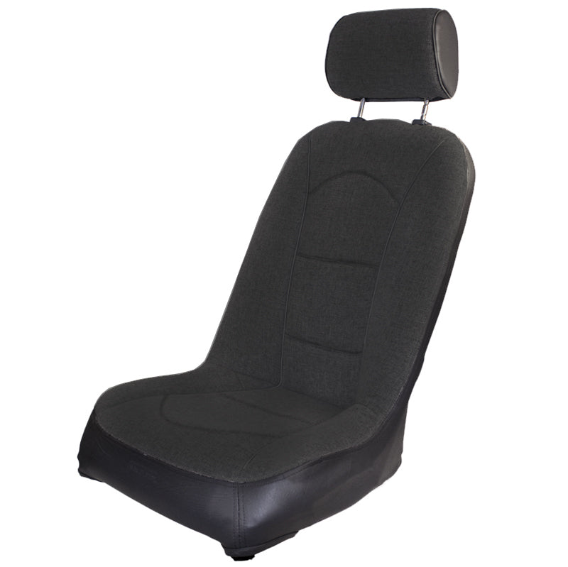 RACE TRIM SLIM LINE LO-BACK SEAT WITH BLACK CLOTH/BLACK VINYL