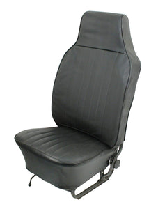 VW Bug Vinyl Seat Cover, Complete Set, Slip On Style, Black, Sedan 58-64