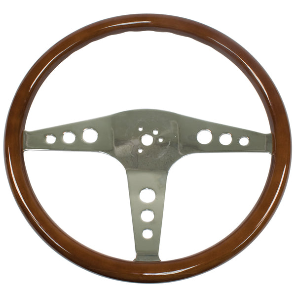 EMPI 79-4055-6 CLASSIC VW BUS STEERING WHEEL 18" WOOD 31MM GRIP