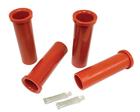 FRONT AXLE BEAM URETHANE BUSHINGS, 1955-63 TYPE 2 BUS, RED, SET OF 4