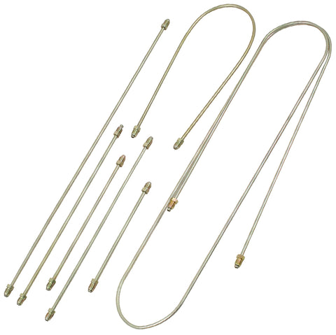 REPLACEMENT 9 PIECE STEEL BRAKE LINE KIT VW SUPER BEETLE, 1971-1979