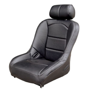 RACE TRIM SUSPENSION LO-BACK SEAT-BLACK VINYL/BLACK VINYL