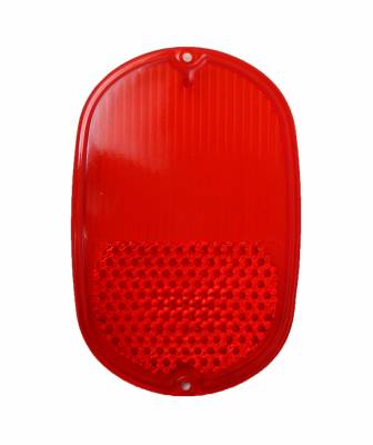 TAIL LIGHT LENSE, ALL RED, BUS 1962-71