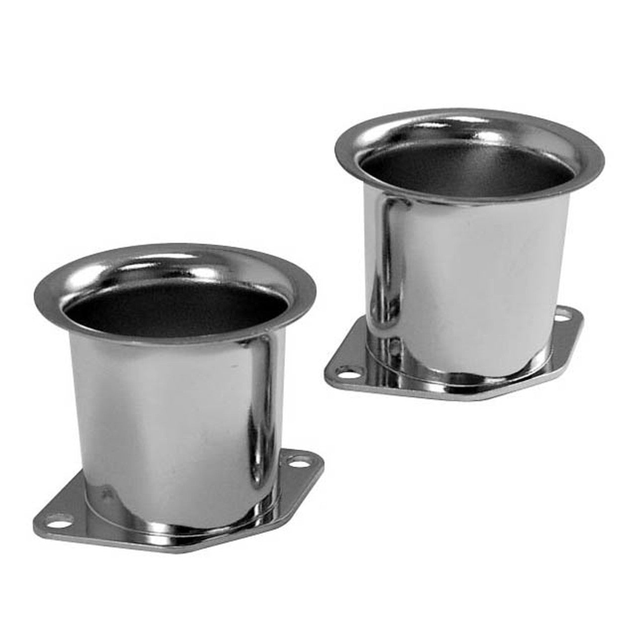 CHROME 2-1/4" TALL VELOCITY STACKS WEBER IDF, HPMX, DELLORTO, PAIR