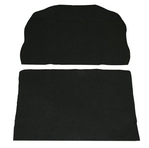 BLACK 2 PIECE TRUNK CARPET KIT VW SUPER BEETLE 1971-1972