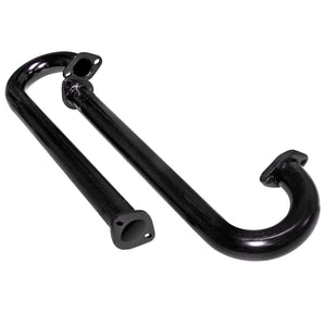 BLACK FLANGED 2 BOLT J-TUBE FOR EMPI 7320 VW 1-5/8" HEADER