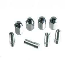 CHROME NUT & STUD KIT 14MM