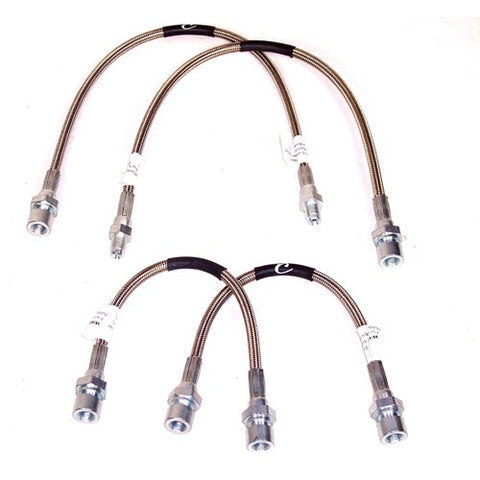 STAINLESS STEEL BRAKE LINE KIT, TYPE 1 65-68 (4 PCS)