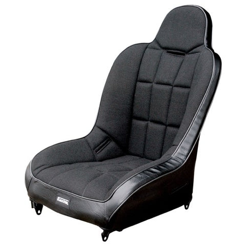 RACE TRIM SUSPENSION HI-BACK SEAT - BLACK CLOTH / BLACK VINYL