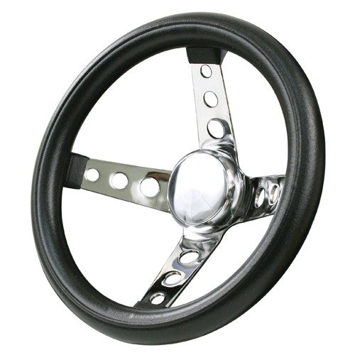 Steering Wheel, 11-3/4" Diameter, 3-3/4" Dish 4 Spoke 3 Bolt