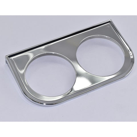 2 Hole Gauge Panel, Chrome For 2-1/16