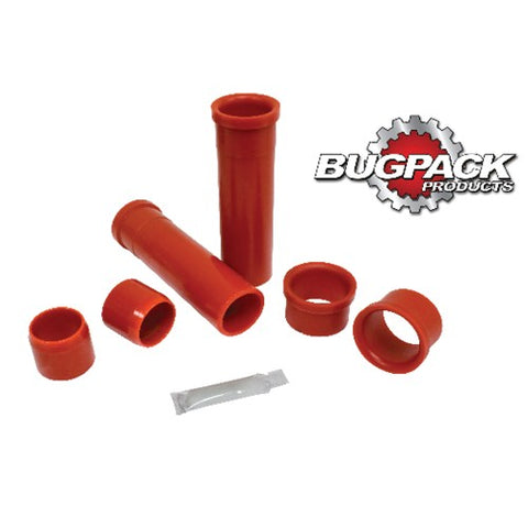 Bugpack Axle Beam Bushings, Upper & Lower, Inner & Outer, Urethane, Red