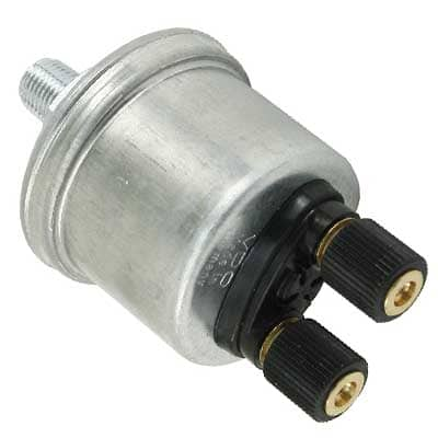 VDO Oil Pressure Sender, 80 PSI & Warning Light, 2 Post, M10-1.0, Fits VW Oil Pressure Port